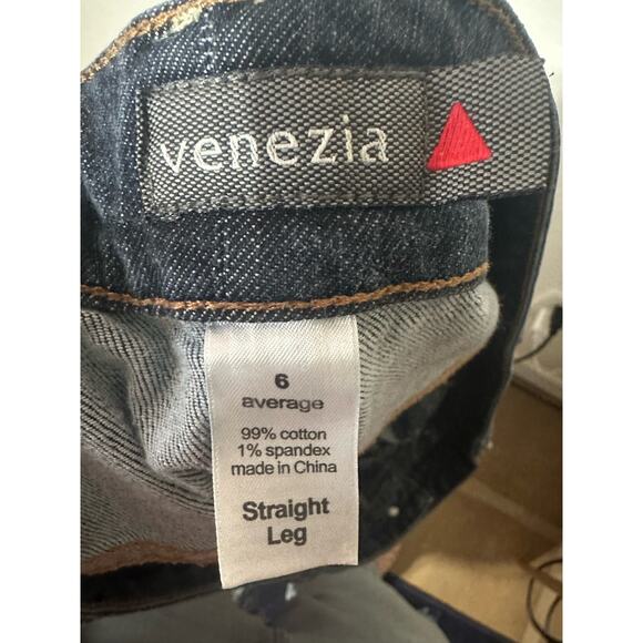 Venezia Womens Red Triangle Plus Size Jeans Stretch Bootcut Size 6 Average - Picture 6 of 6